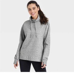 NWT Target All in Motion Sz XL Heather Gray Funnel Neck Tunic